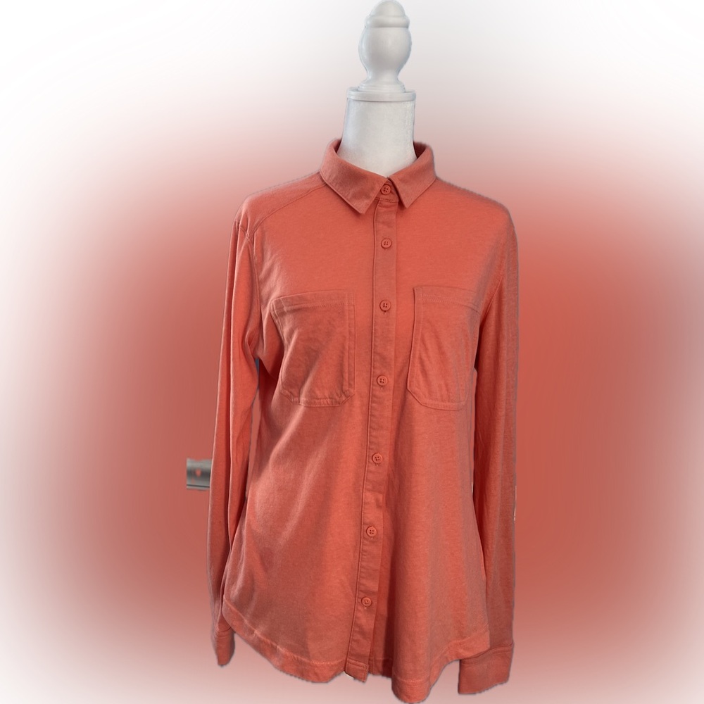 Long Sleeve Shirt w Pockets Coral COLUMBIA Medium Sportswear